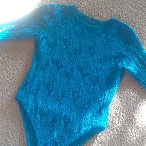 "Teal Lace Body Suit"